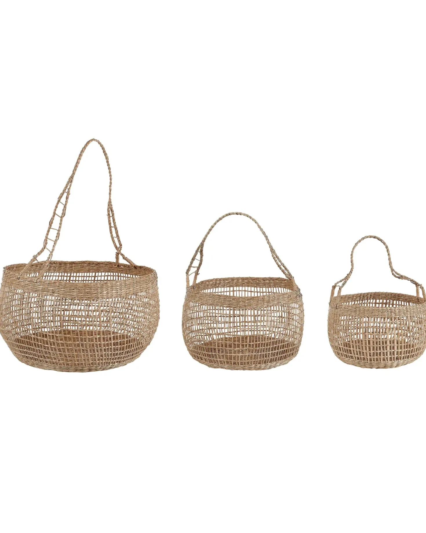 Set di 3 cestini ARAPAIMA Alghe marine Frassino naturale