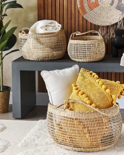 Set di 3 cestini ARAPAIMA Alghe marine Frassino naturale