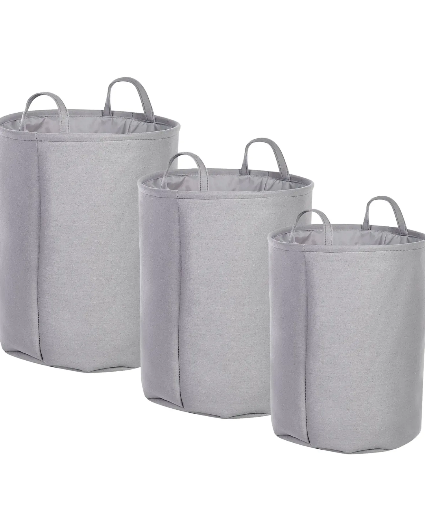 Set di 3 cestini ARCHA Cotone Grigio