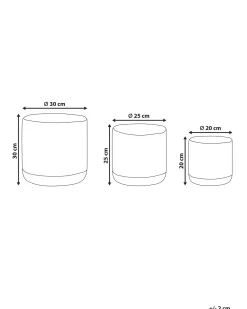Set di 3 cestini BASIMA Cotone Nero