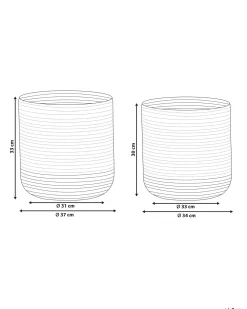 Set di 2 cestini BULANIK Iuta Viola