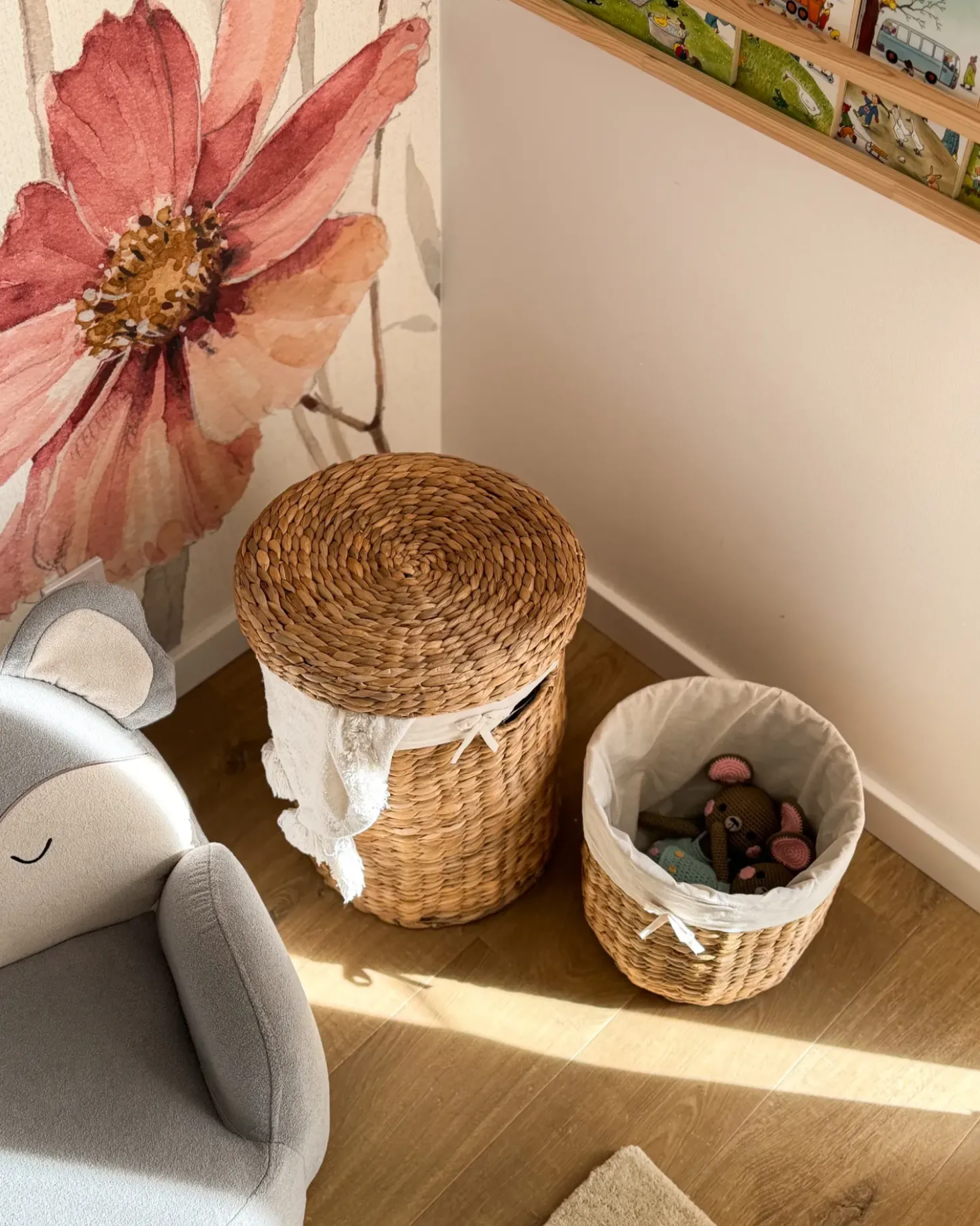 Set di 2 cestini DANANG Vimini Naturale 31/61 L