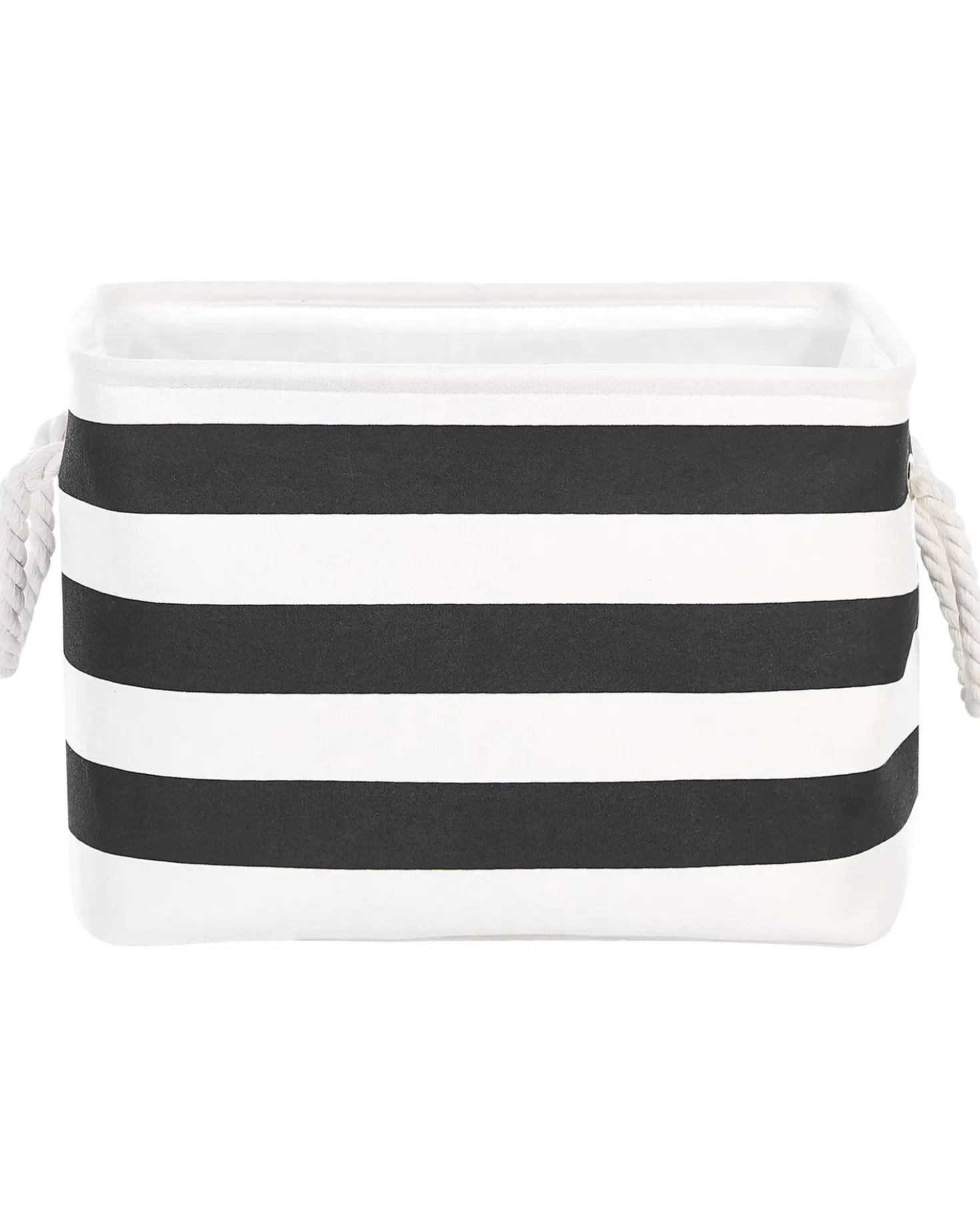 Set di 3 cestini DARQAB Cotone Nero/Bianco