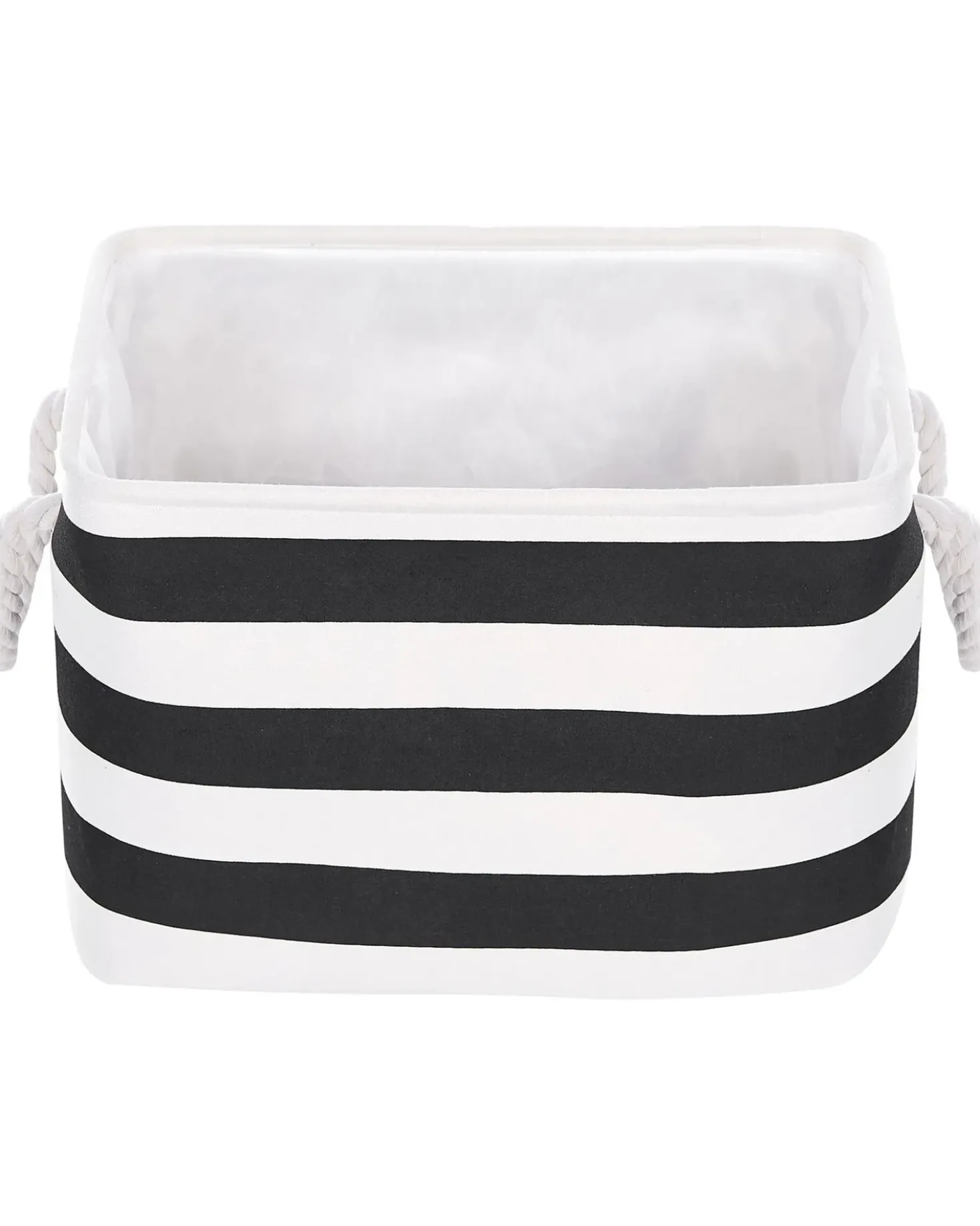 Set di 3 cestini DARQAB Cotone Nero/Bianco