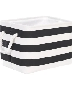 Set di 3 cestini DARQAB Cotone Nero/Bianco