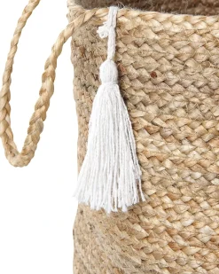 Set di 2 cestini GAJAR Iuta Bianco