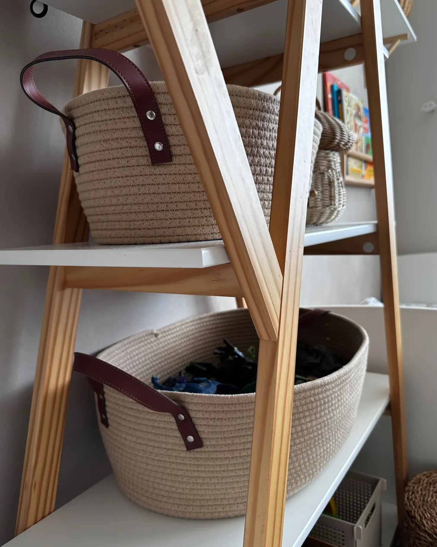 Set di 2 cestini GISSAR Cotone Beige chiaro