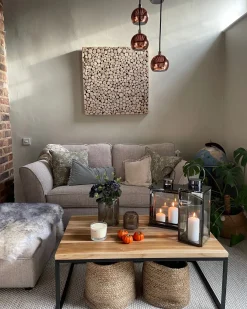 Set di 2 cestini KAELLA Iuta Beige sabbia