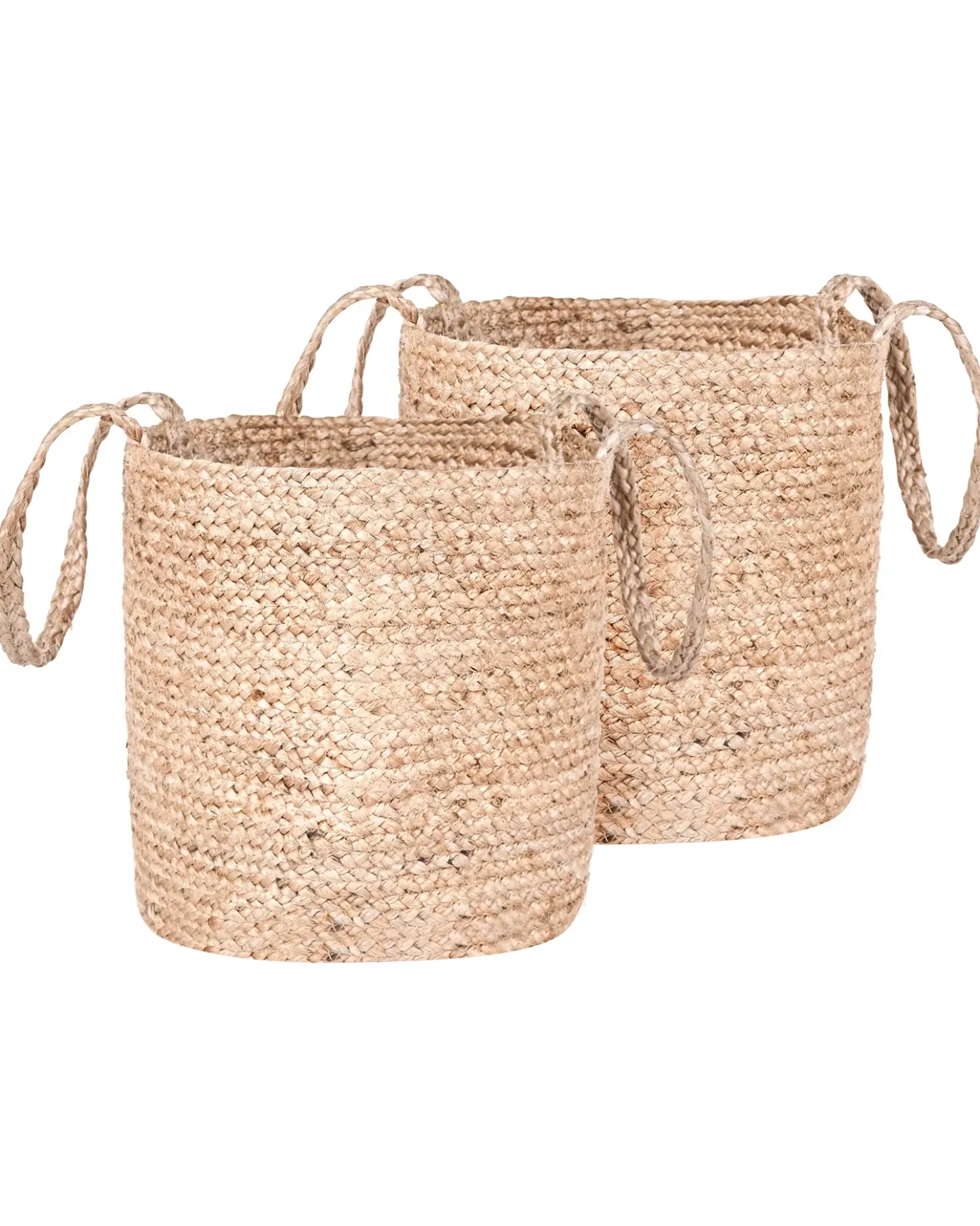 Set di 2 cestini KAELLA Iuta Beige sabbia
