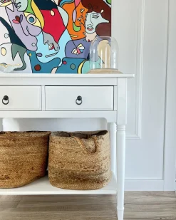Set di 2 cestini KAELLA Iuta Beige sabbia