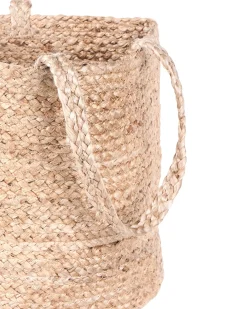 Set di 2 cestini KAELLA Iuta Beige sabbia