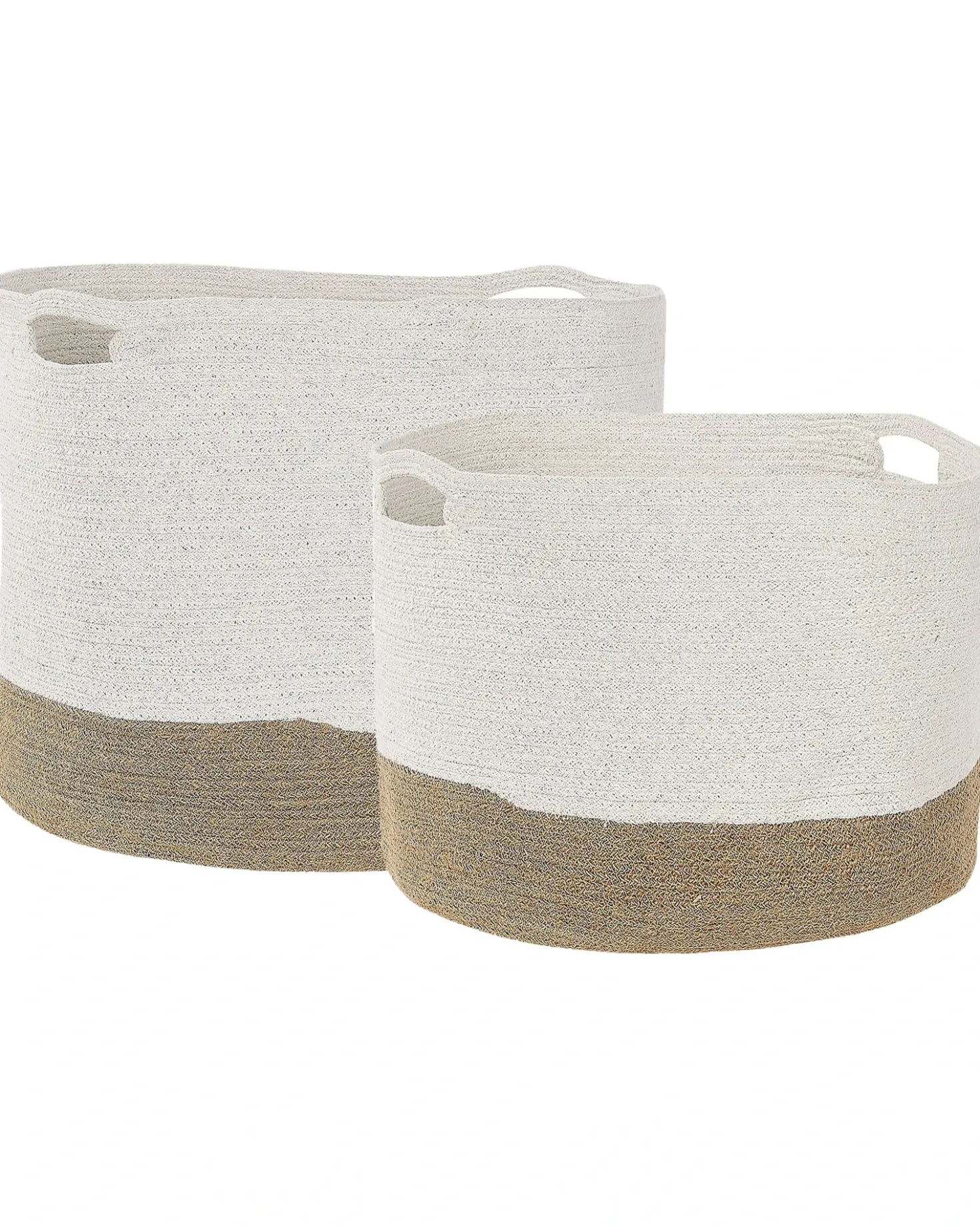 Set di 2 cestini KAHAN Cotone Bianco