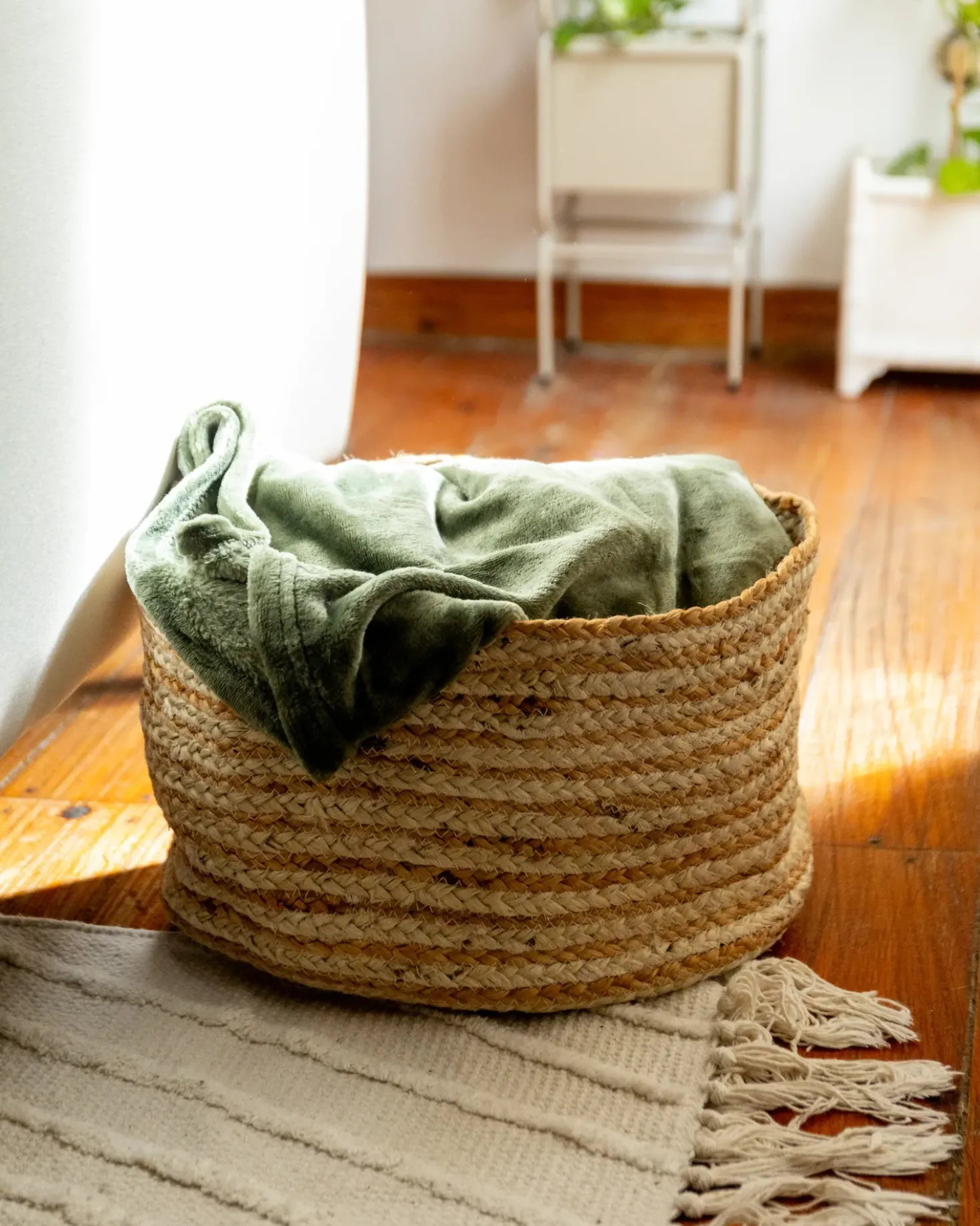 Set di 3 cestini KAHU Iuta Naturale
