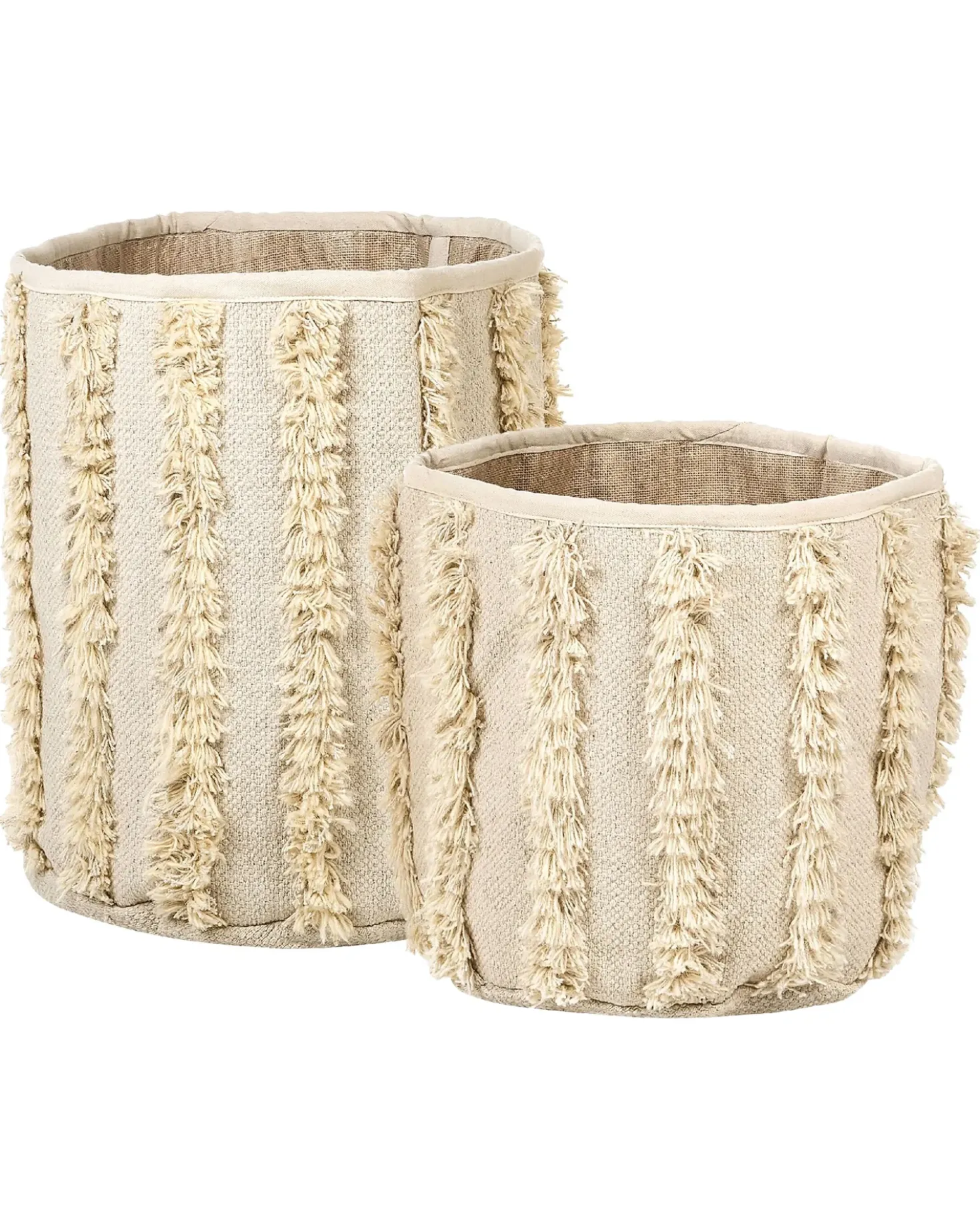 Set di 2 cestini KAKKI Cotone Beige