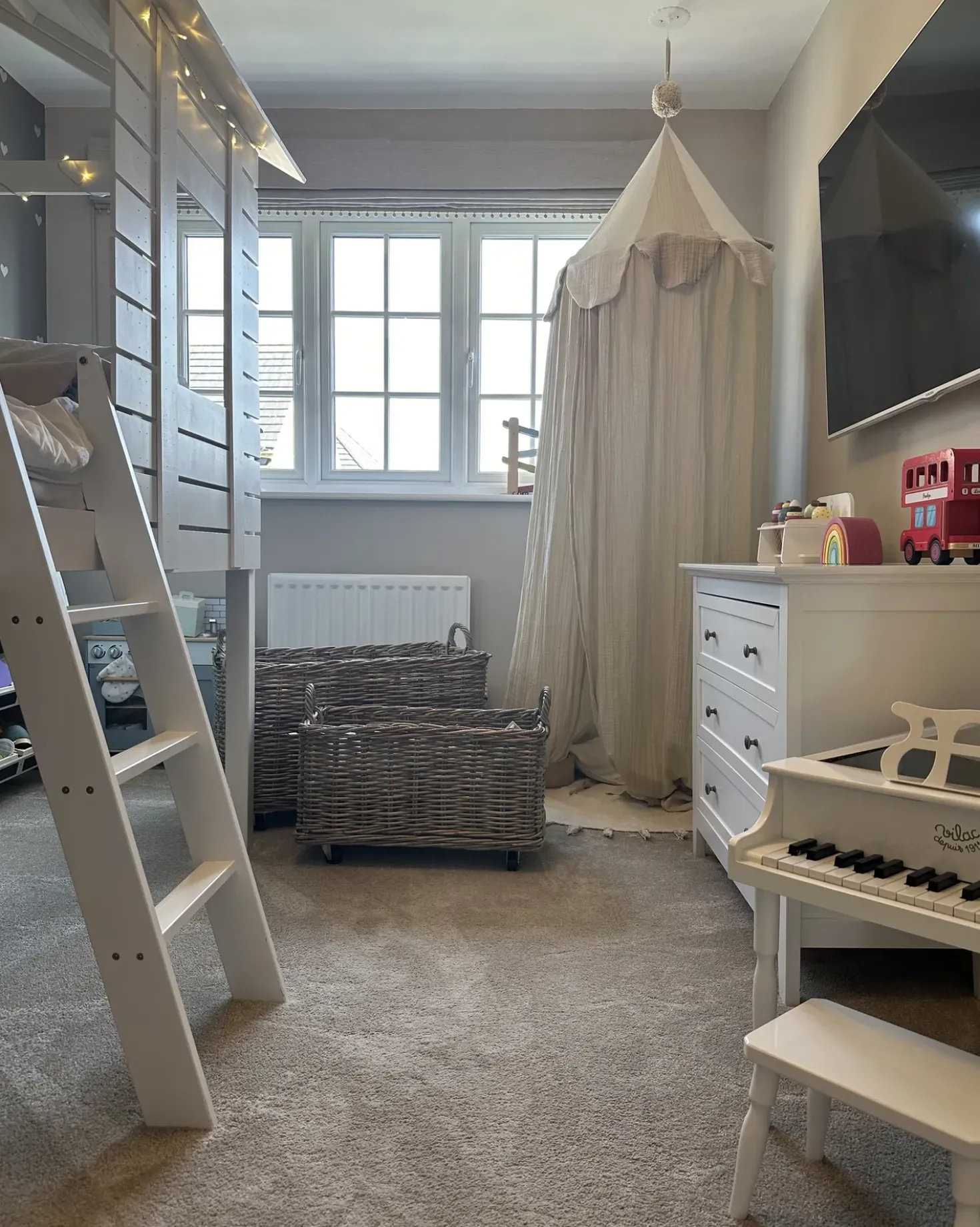 Set di 2 cestini KITIM con ruote Rattan Naturale