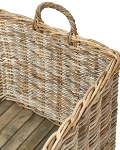 Set di 2 cestini KITIM con ruote Rattan Naturale