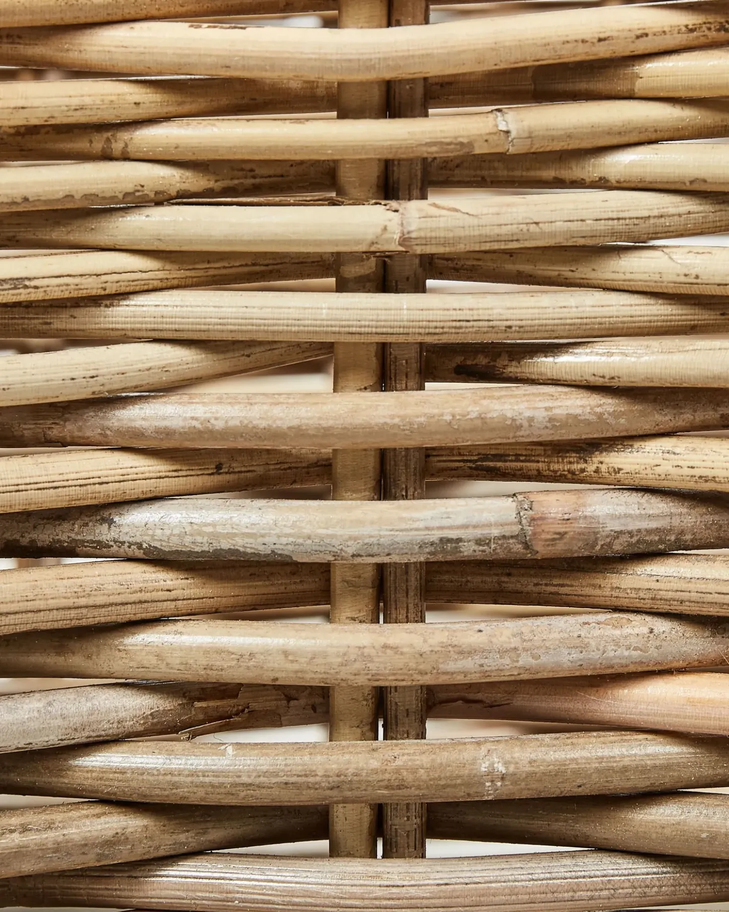 Set di 2 cestini KITIM con ruote Rattan Naturale