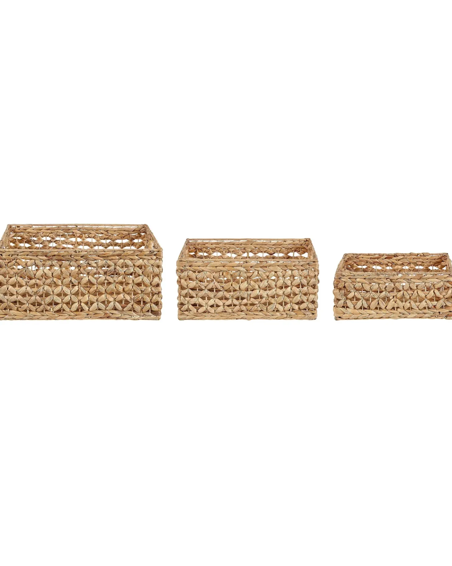Set di 3 cestini MINNOW Vimini Naturale