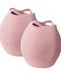 Set di 2 cestini PANJGUR Cotone Rosa