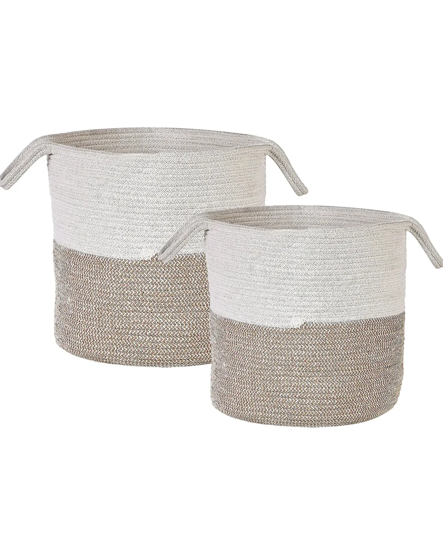 Set di 2 cestini PAZHA Cotone Beige