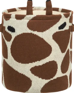 Set di 2 cestini per bambini Giraffa POMANG Cotone Marrone
