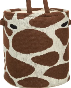 Set di 2 cestini per bambini Giraffa POMANG Cotone Marrone