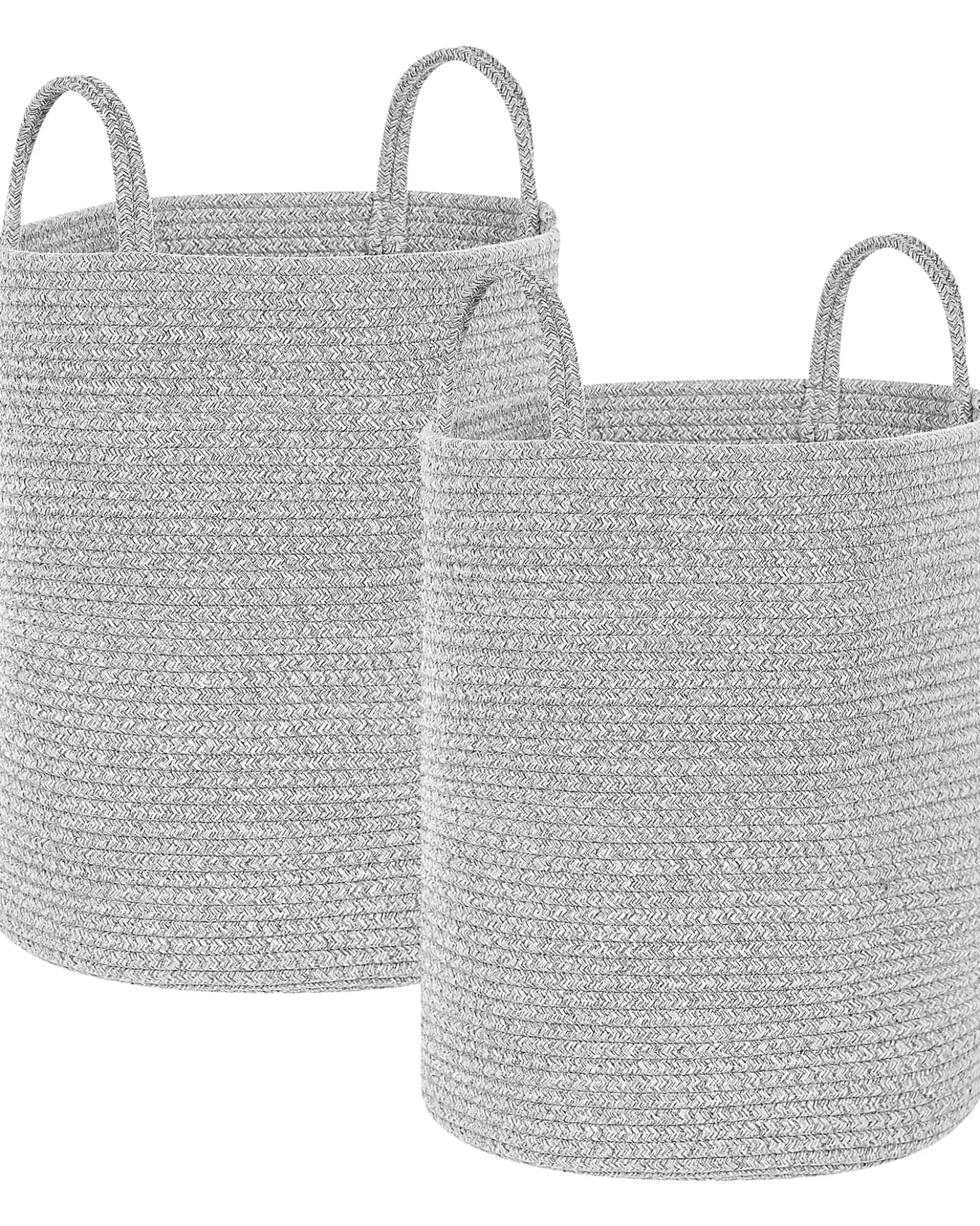 Set di 2 cestini SARYK Cotone Grigio