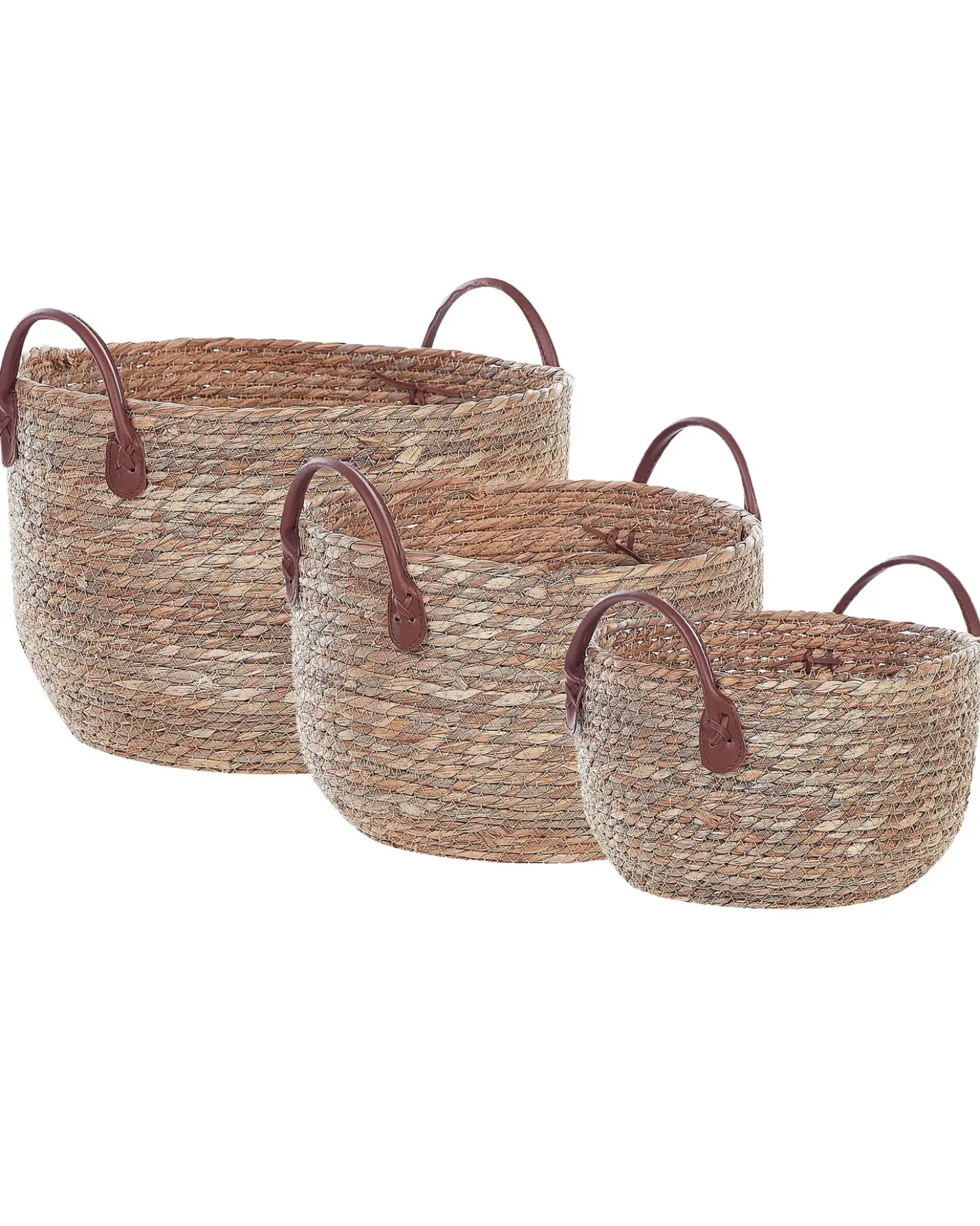 Set di 3 cestini SAYJAR Alghe marine Naturale