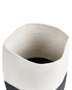 Set di 2 cestini SILOPI Cotone Bianco/Grigio scuro