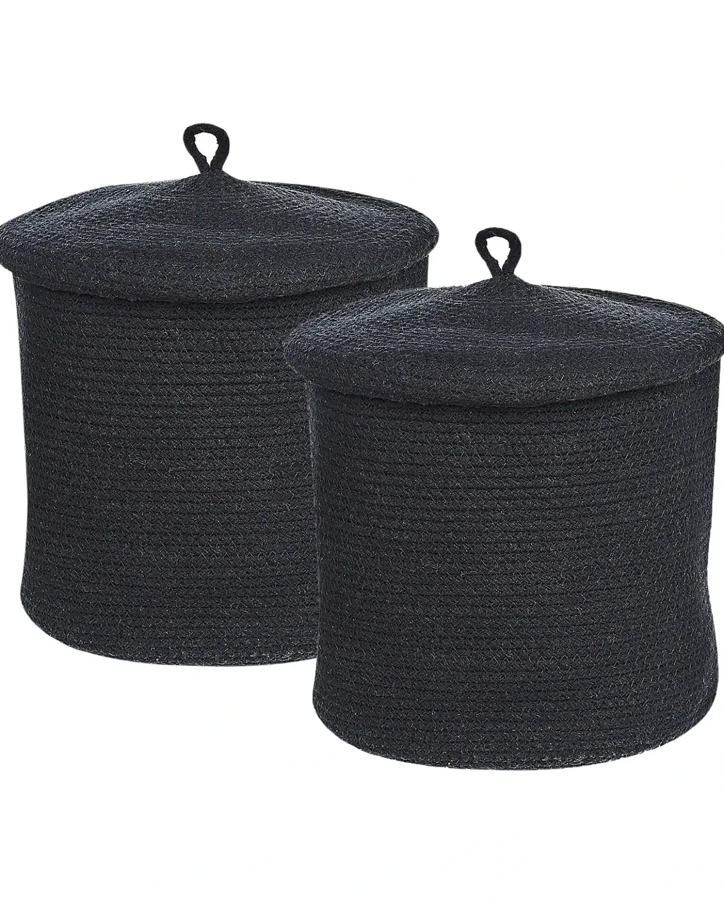 Set di 2 cestini SILOPI Cotone Nero