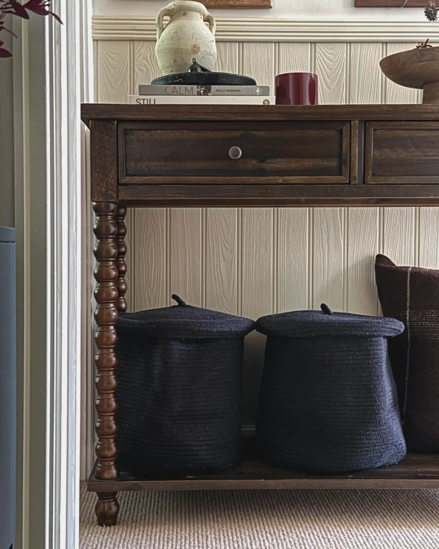 Set di 2 cestini SILOPI Cotone Nero