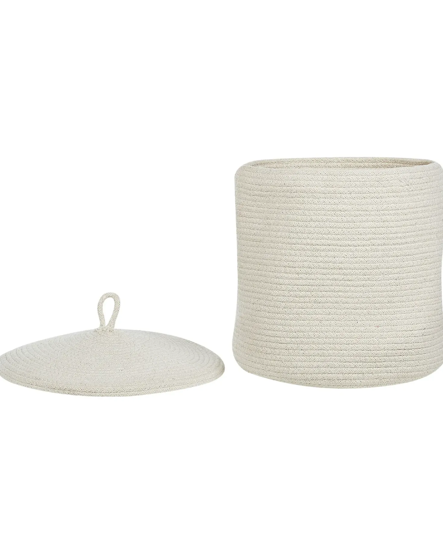 Set di 2 cestini SILOPI Cotone Bianco sporco