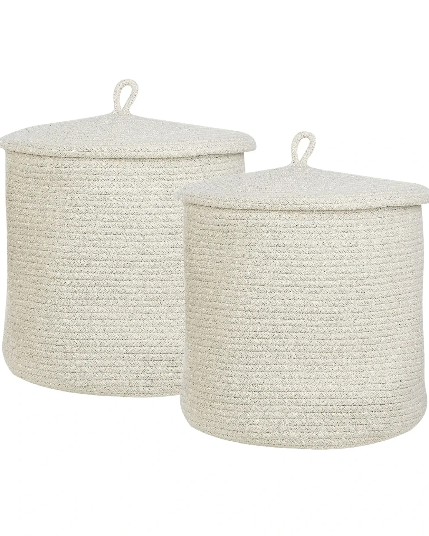 Set di 2 cestini SILOPI Cotone Bianco sporco