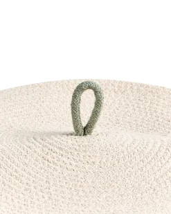 Set di 2 cestini SILOPI Cotone Beige chiaro/Verde