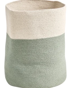Set di 2 cestini SILOPI Cotone Beige chiaro/Verde