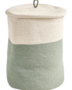 Set di 2 cestini SILOPI Cotone Beige chiaro/Verde