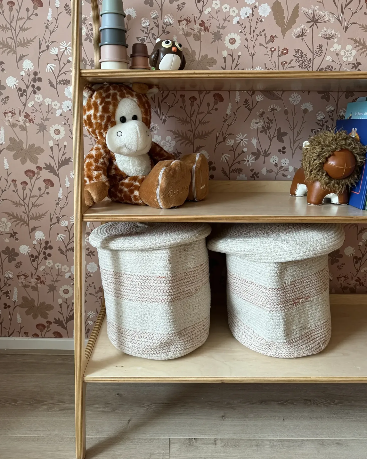 Set di 2 cestini SILOPI Cotone Beige chiaro