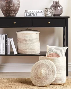 Set di 2 cestini SILOPI Cotone Beige chiaro