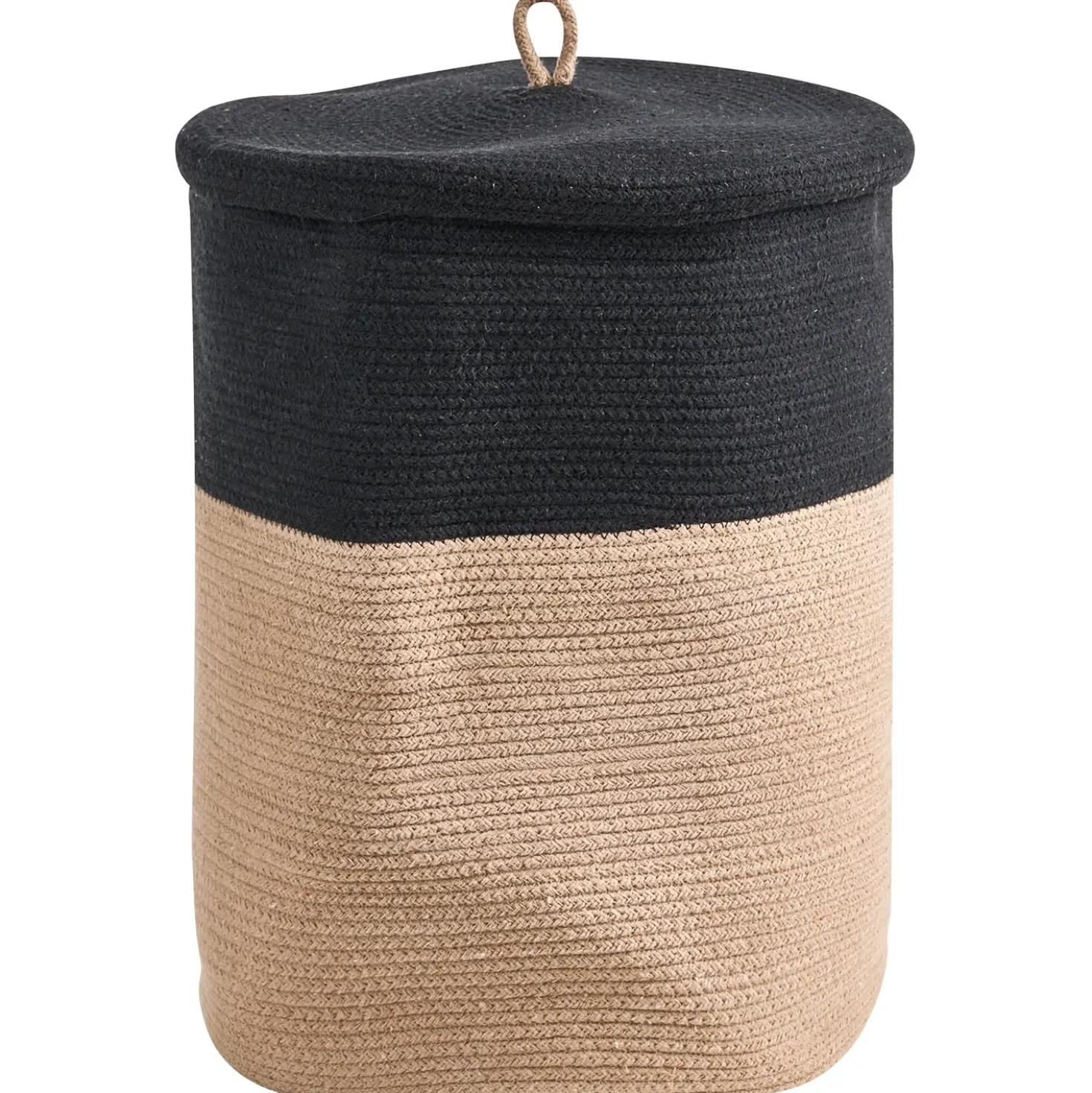Set di 2 cestini SILOPI Cotone Nero/Beige