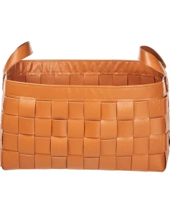 Set di 2 cestini SIPPAR Pelle sintetica Marrone dorato