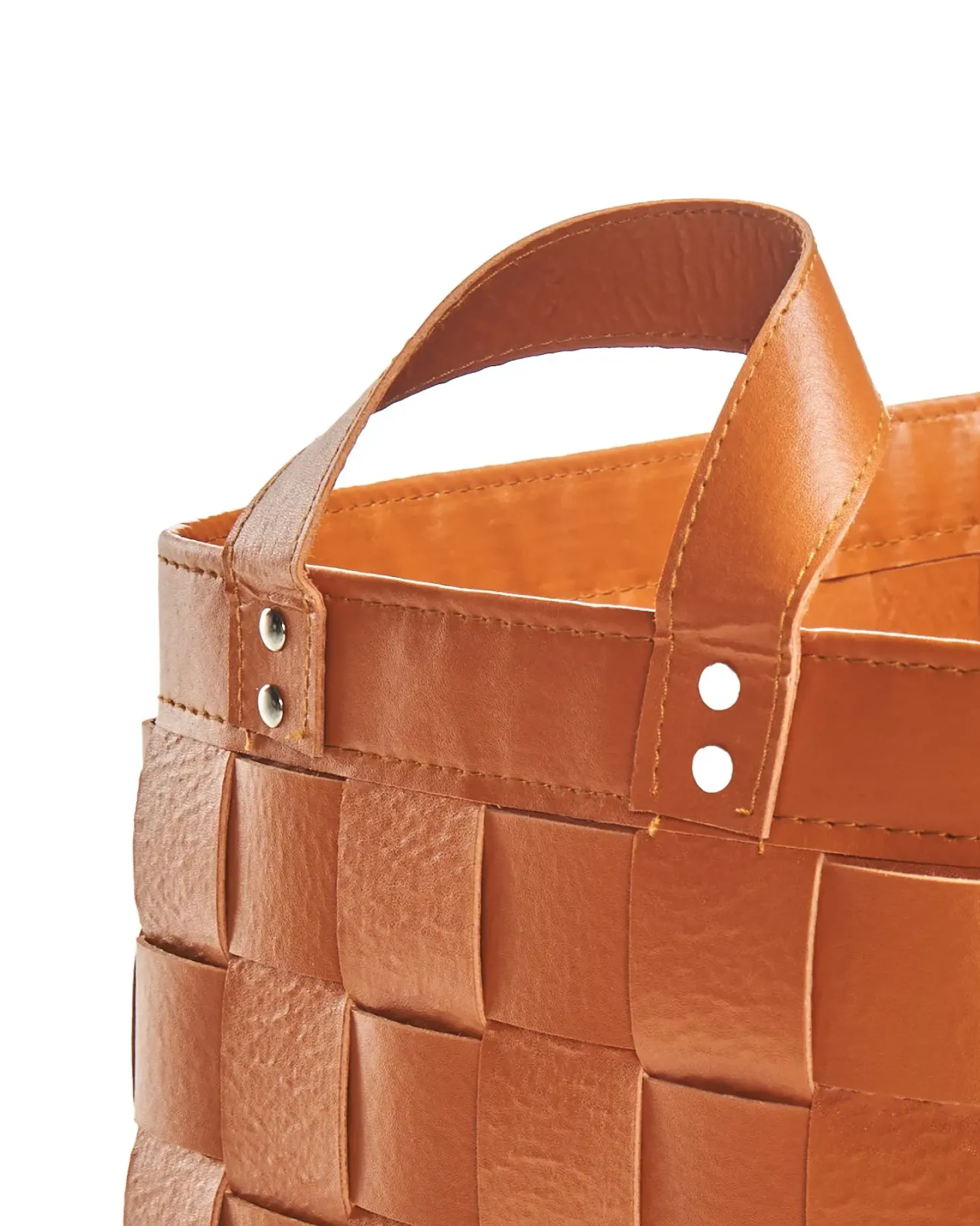 Set di 2 cestini SIPPAR Pelle sintetica Marrone dorato