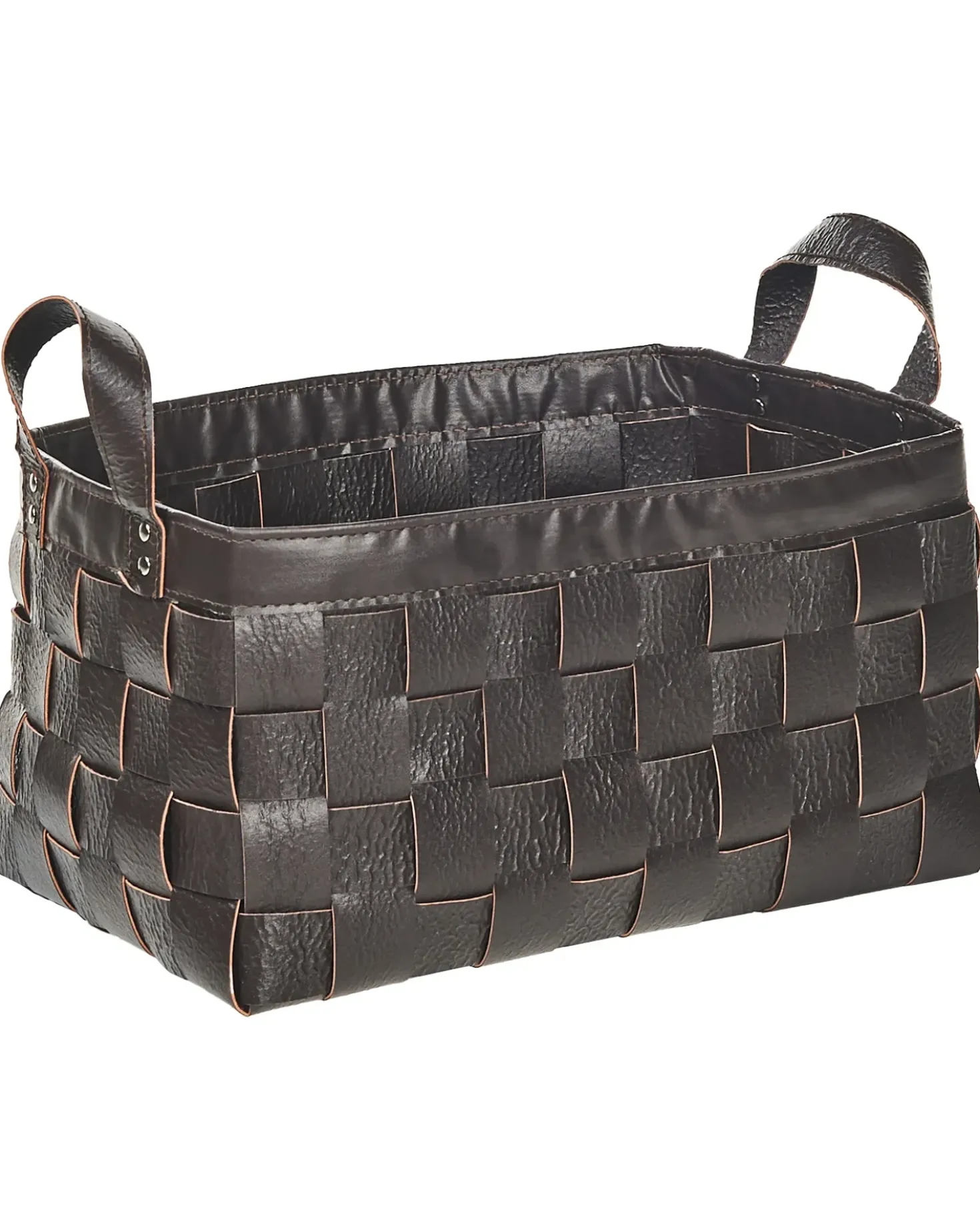 Set di 2 cestini SIPPAR Pelle sintetica Marrone scuro