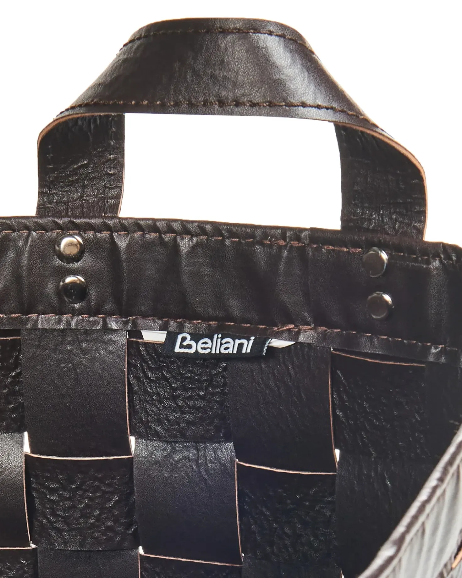 Set di 2 cestini SIPPAR Pelle sintetica Marrone scuro