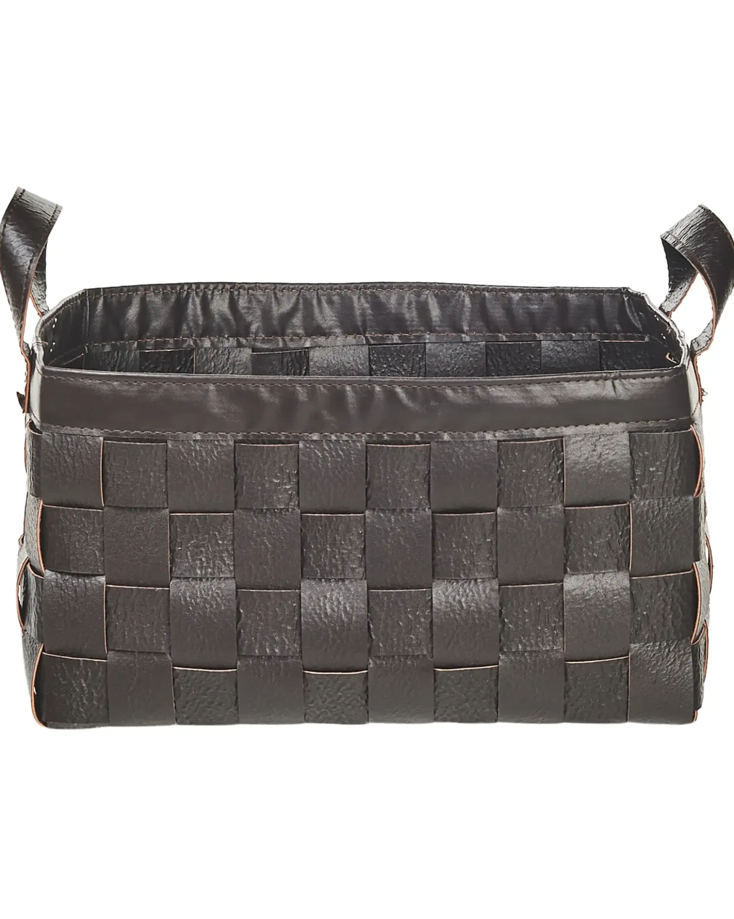 Set di 2 cestini SIPPAR Pelle sintetica Marrone scuro