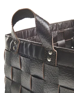 Set di 2 cestini SIPPAR Pelle sintetica Marrone scuro