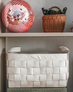Set di 2 cestini SIPPAR Pelle sintetica Beige
