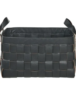 Set di 2 cestini SIPPAR Pelle sintetica Nero