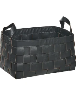 Set di 2 cestini SIPPAR Pelle sintetica Nero