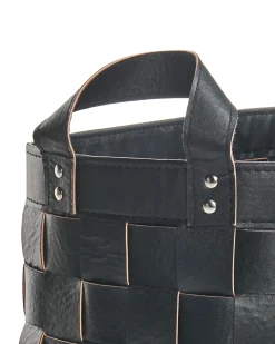 Set di 2 cestini SIPPAR Pelle sintetica Nero