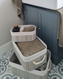 Set di 5 cestini TALPE Bambù Grigio